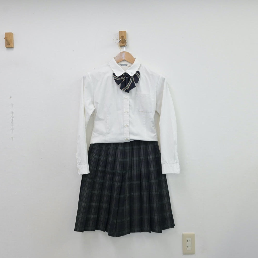 【中古】兵庫県 神戸星城高等学校 女子制服 4点（シャツ・スカート）sf013963