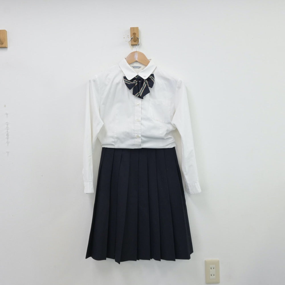 【中古】兵庫県 神戸星城高等学校 女子制服 4点（シャツ・スカート）sf013963