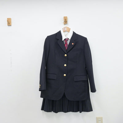 【中古】福島県 会津学鳳高等学校 女子制服 5点（ブレザー・シャツ・スカート）sf013968