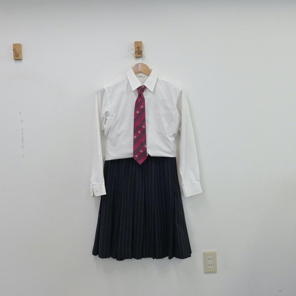 【中古】福島県 会津学鳳高等学校 女子制服 5点（ブレザー・シャツ・スカート）sf013968