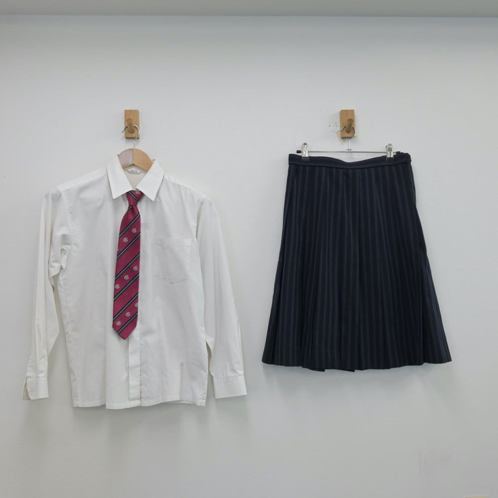 【中古】福島県 会津学鳳高等学校 女子制服 5点（ブレザー・シャツ・スカート）sf013968