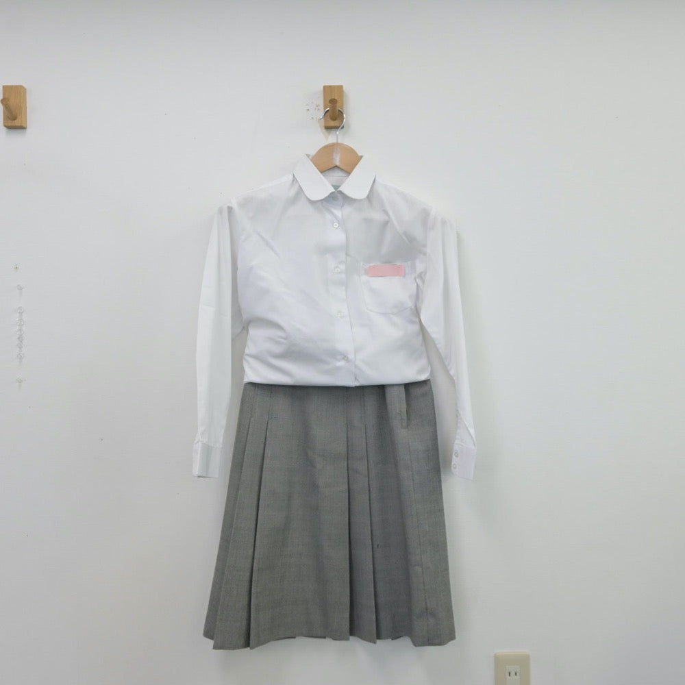 【中古】兵庫県 大久保北中学校 女子制服 4点（ブレザー・シャツ・ベスト・スカート）sf013970