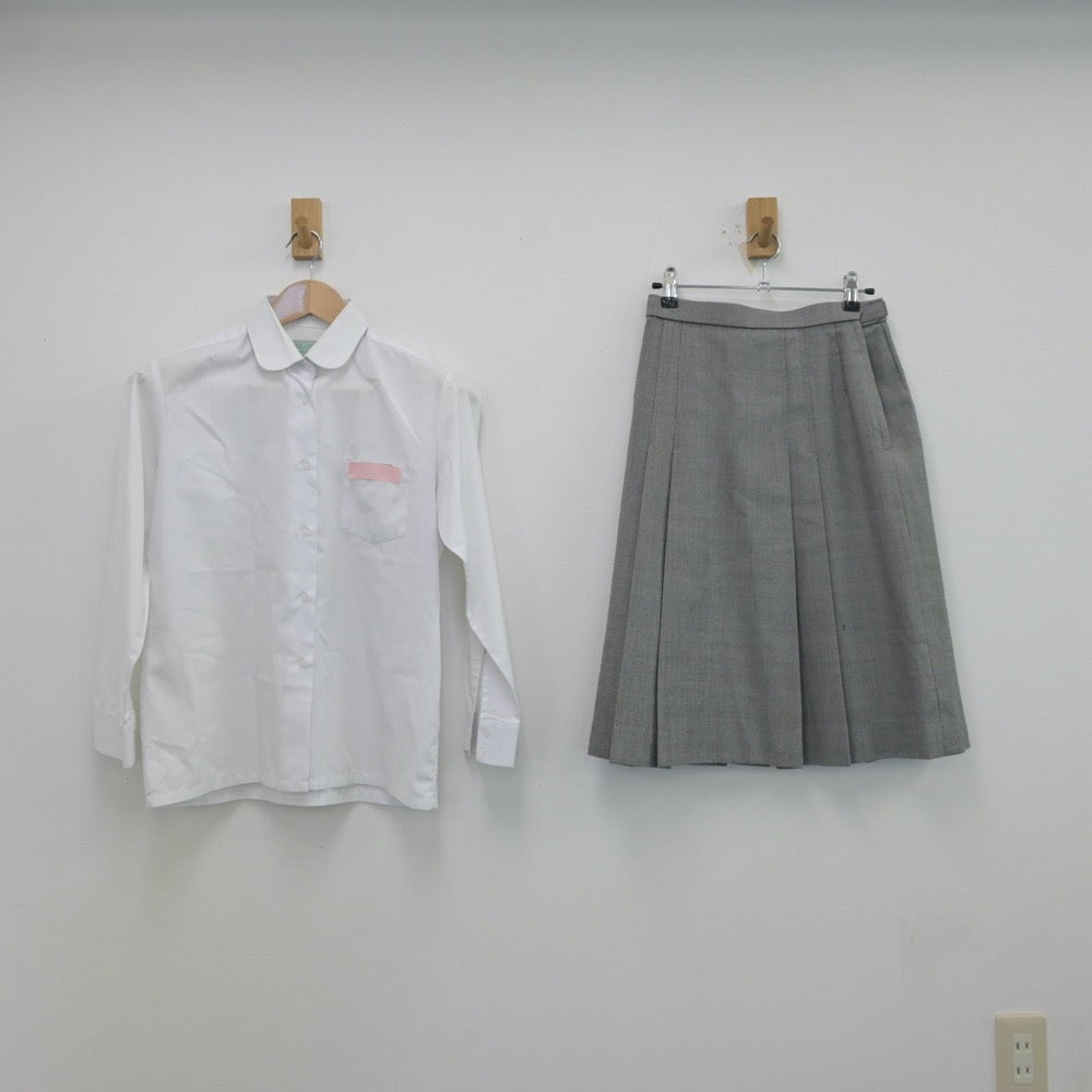 【中古】兵庫県 大久保北中学校 女子制服 4点（ブレザー・シャツ・ベスト・スカート）sf013970