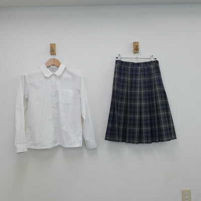 【中古】石川県 錦丘中学校 女子制服 3点（ブレザー・シャツ・スカート）sf013972