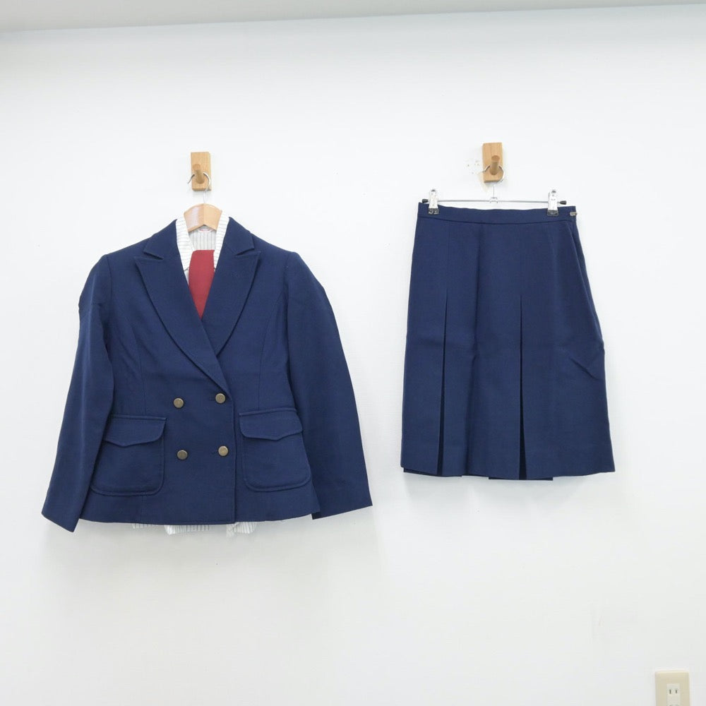 【中古】熊本県 熊本学園大付属高等学校 女子制服 4点（ブレザー・シャツ・スカート）sf013974