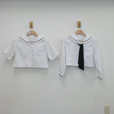 【中古】群馬県 桐生女子高等学校 女子制服 4点（セーラー服・スカート）sf013977