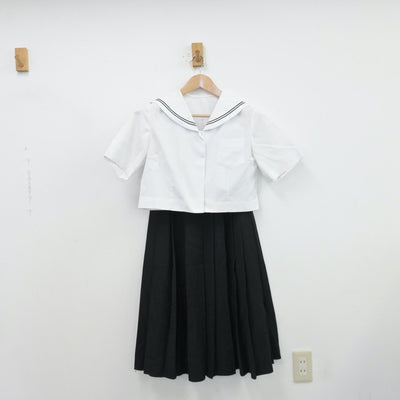 【中古】群馬県 桐生女子高等学校 女子制服 4点（セーラー服・スカート）sf013977