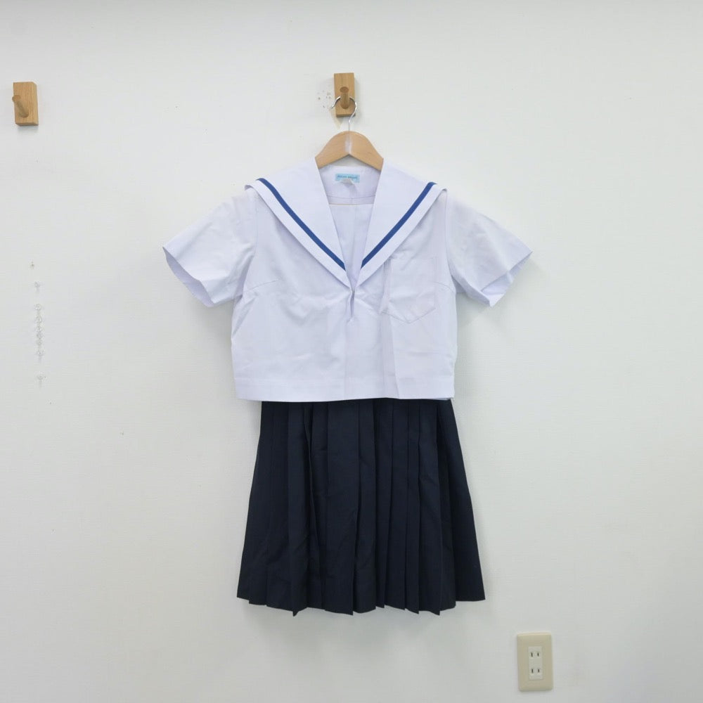 【中古】愛知県 刈谷南中学校 女子制服 3点（セーラー服・スカート）sf013979