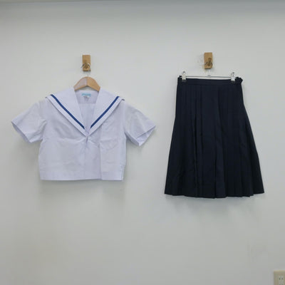 【中古】愛知県 刈谷南中学校 女子制服 3点（セーラー服・スカート）sf013979