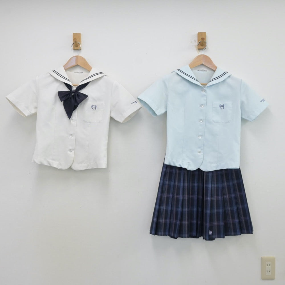 【中古】埼玉県 秋草学園高等学校 女子制服 5点（セーラー服・スカート）sf013984