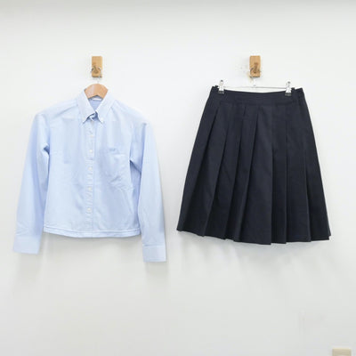 【中古】熊本県 熊本市立千原台高等学校 女子制服 4点（ブレザー・ベスト・シャツ・スカート）sf013995