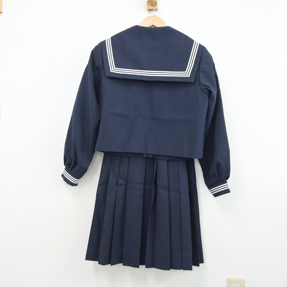 【中古】静岡県 福田中学校 女子制服 2点（セーラー服・スカート）sf013999