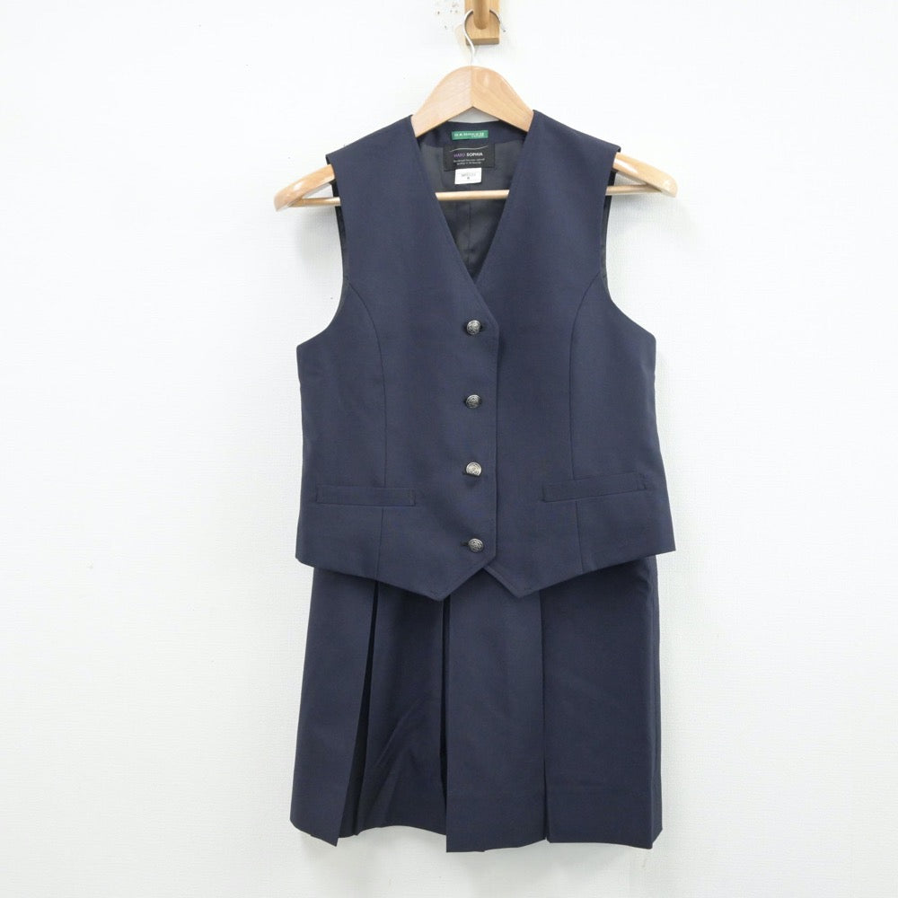 【中古】神奈川県 横浜市立今宿中学校 女子制服 2点（ベスト・スカート）sf014002