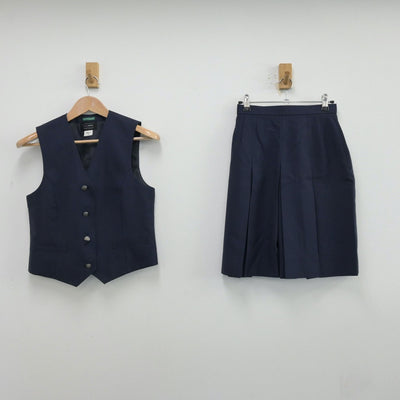 【中古】神奈川県 横浜市立今宿中学校 女子制服 2点（ベスト・スカート）sf014002