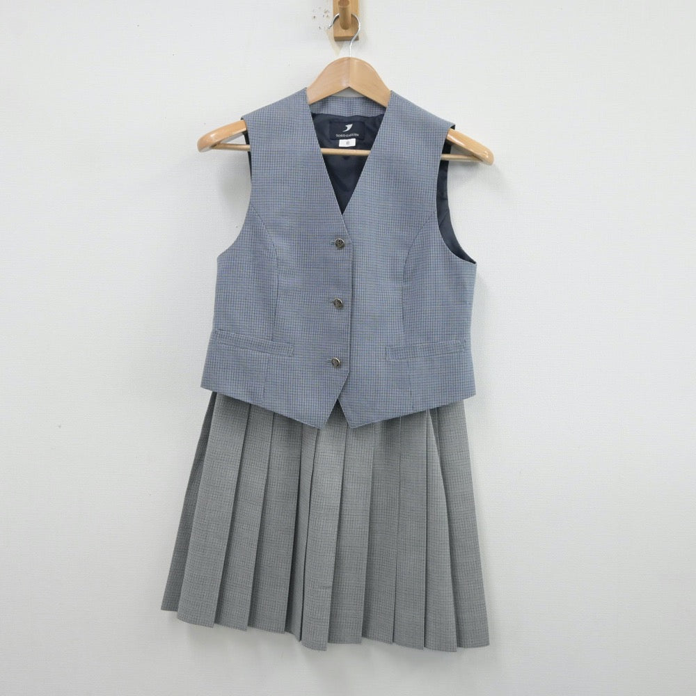 【中古】東京都 桐光学園中学・高等学校 女子制服 3点（ベスト・シャツ・スカート）sf014005