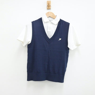 【中古】東京都 桐光学園中学・高等学校 女子制服 3点（シャツ・ニットベスト）sf014007