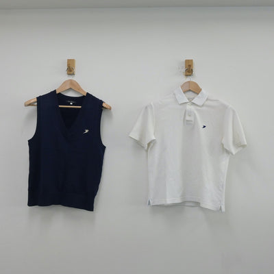 【中古】東京都 桐光学園中学・高等学校 女子制服 3点（シャツ・ニットベスト）sf014007