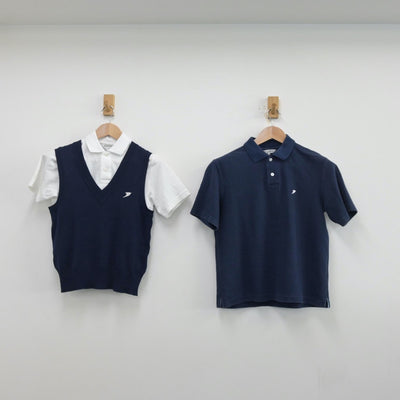 【中古】東京都 桐光学園中学・高等学校 女子制服 3点（シャツ・シャツ・ニットベスト）sf014008