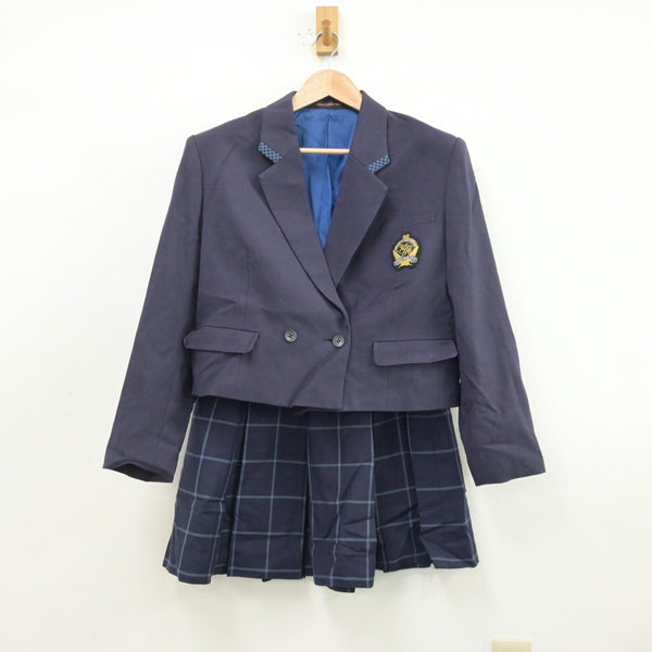 【中古制服】京都府 京都成安高等学校 女子制服 2点（ブレザー 