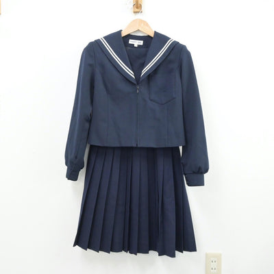 【中古】愛知県 平洲中学校 女子制服 2点（セーラー服・スカート）sf014023