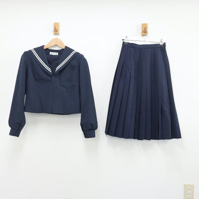 【中古】愛知県 平洲中学校 女子制服 2点（セーラー服・スカート）sf014023