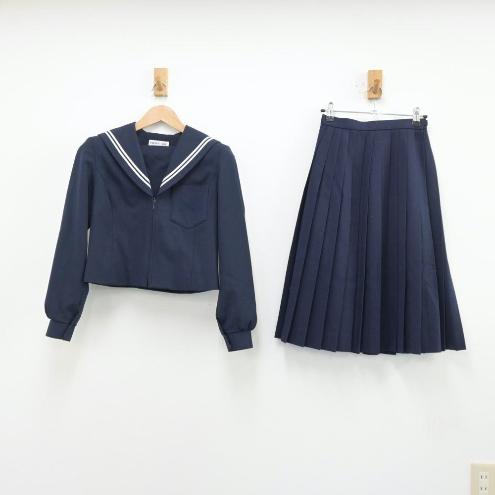 【中古】愛知県 平洲中学校 女子制服 2点（セーラー服・スカート）sf014024