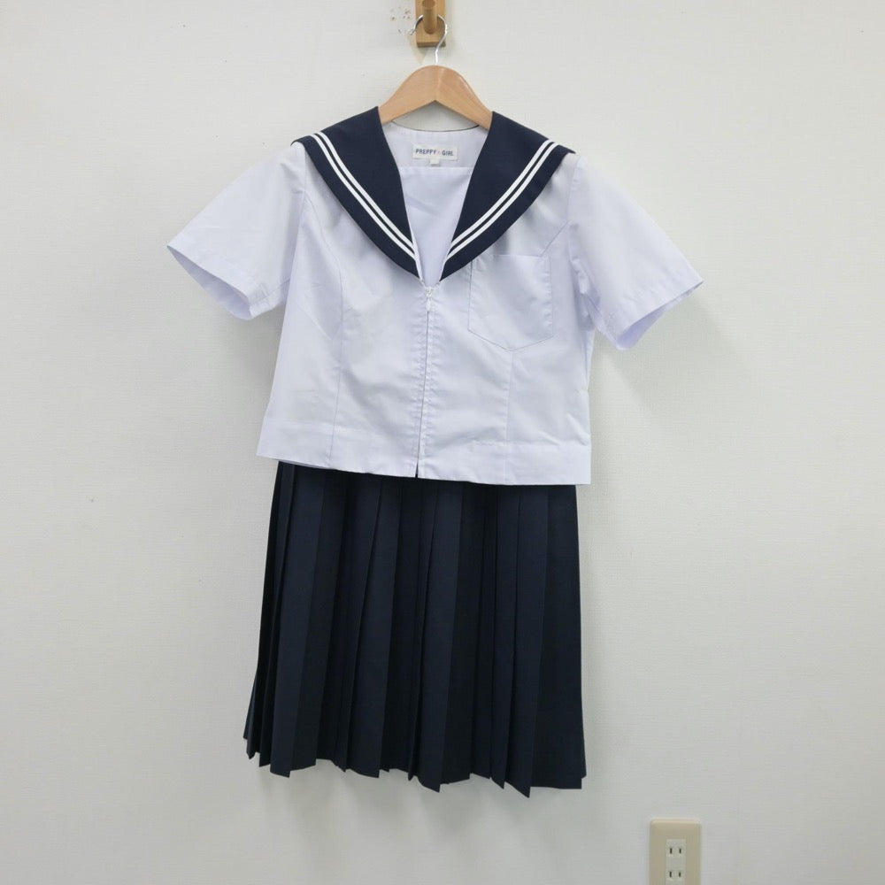 【中古】愛知県 平洲中学校 女子制服 3点（セーラー服・スカート）sf014025