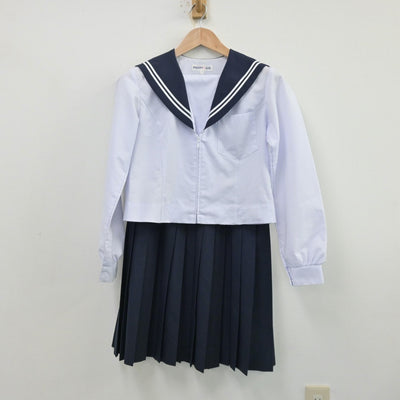 【中古】愛知県 平洲中学校 女子制服 3点（セーラー服・スカート）sf014025