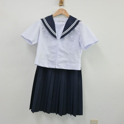 【中古】愛知県 平洲中学校 女子制服 3点（セーラー服・スカート）sf014026