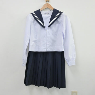 【中古】愛知県 平洲中学校 女子制服 3点（セーラー服・スカート）sf014026