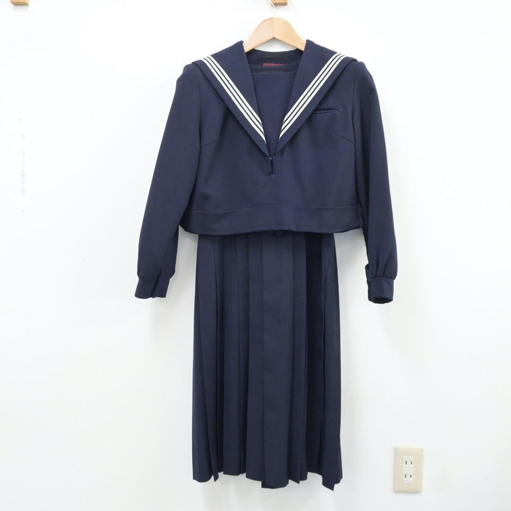 【中古】福岡県 福岡県立京都高等学校 女子制服 2点（セーラー服・ジャンパースカート）sf014033