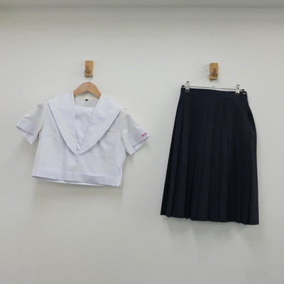 【中古】福岡県 福岡県立京都高等学校 女子制服 3点（セーラー服・スカート）sf014034