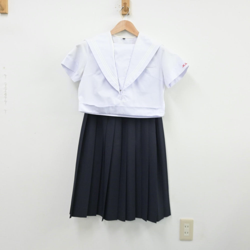 【中古】福岡県 福岡県立京都高等学校 女子制服 2点（セーラー服・スカート）sf014035