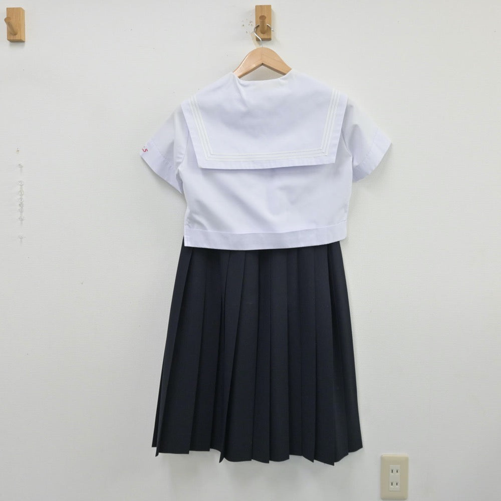 【中古】福岡県 福岡県立京都高等学校 女子制服 2点（セーラー服・スカート）sf014035