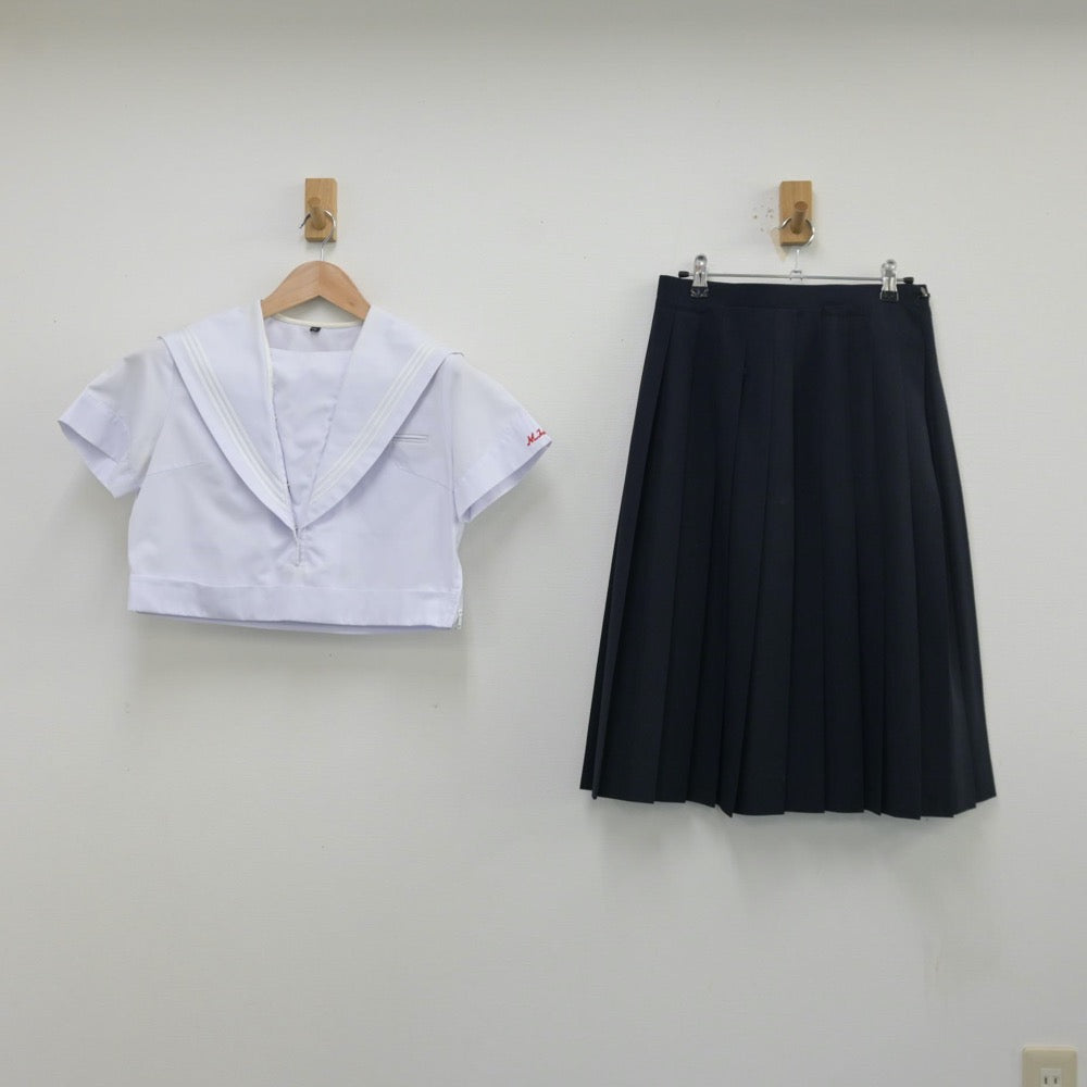 【中古】福岡県 福岡県立京都高等学校 女子制服 2点（セーラー服・スカート）sf014035