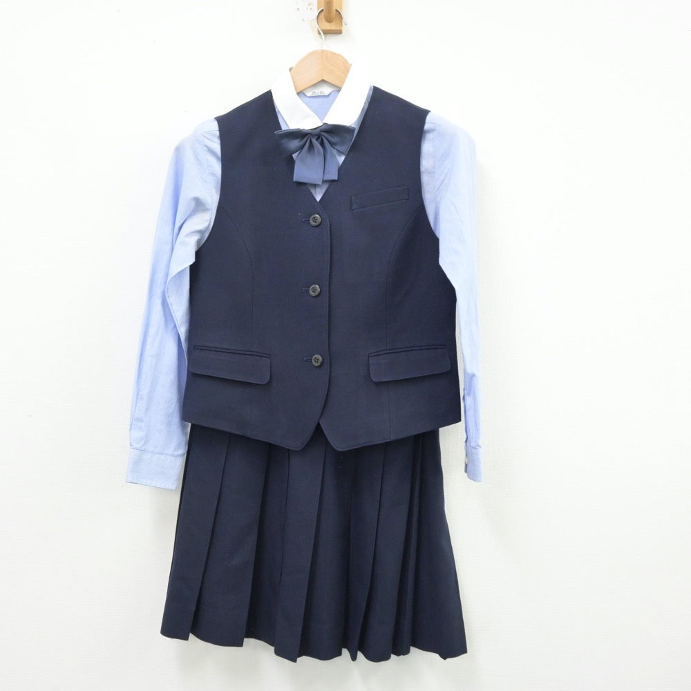 【中古】埼玉県 埼玉県立芸術総合高等学校 女子制服 5点（ブレザー・シャツ・ベスト・スカート）sf014037