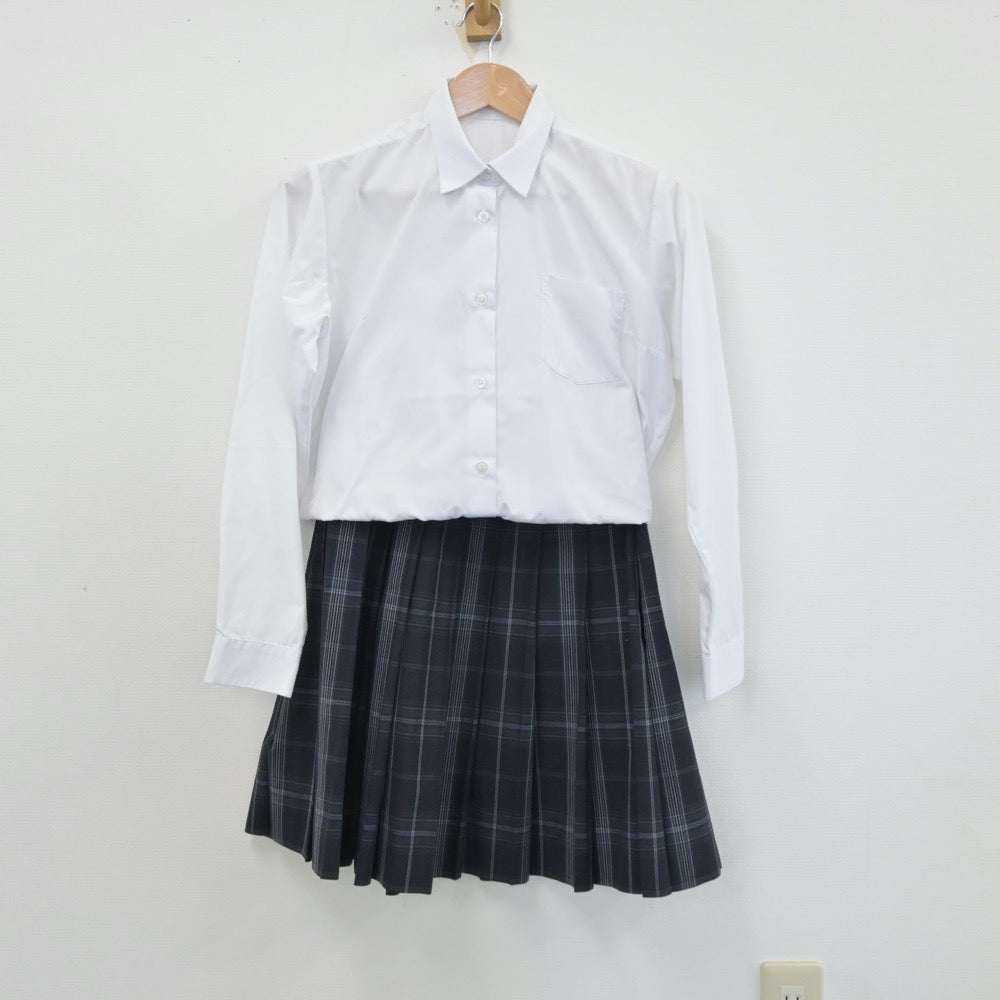 【中古】東京都 町田第三中学校 女子制服 2点（シャツ・スカート）sf014042