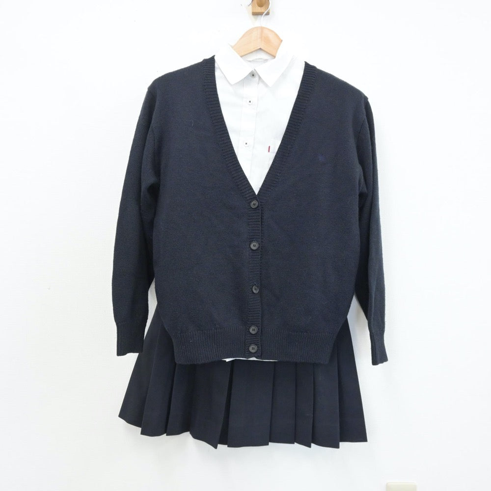 【中古】三重県 三重高等学校 女子制服 5点（ブレザー・ニット・シャツ・スカート）sf014048