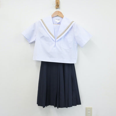 【中古】愛知県 雁が音中学校 女子制服 3点（セーラー服・スカート）sf014060