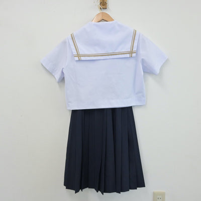 【中古】愛知県 雁が音中学校 女子制服 3点（セーラー服・スカート）sf014060