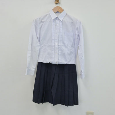 【中古】愛知県 岡崎北高等学校 女子制服 2点（シャツ・スカート）sf014066