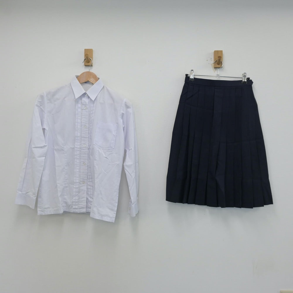 【中古】愛知県 岡崎北高等学校 女子制服 2点（シャツ・スカート）sf014066