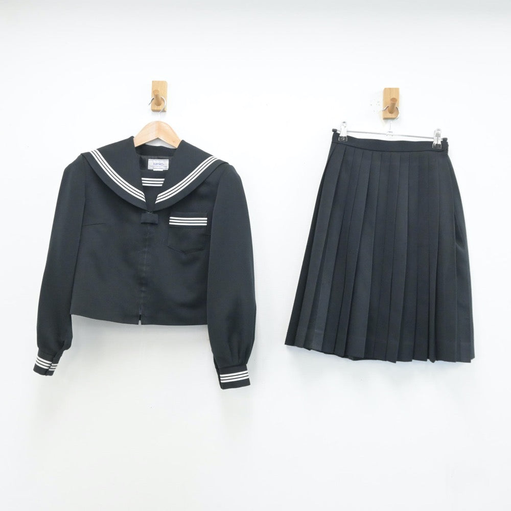 中古制服】三重県 三雲中学校 女子制服 3点（セーラー服・スカート