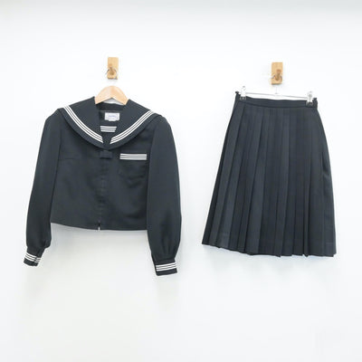 【中古】三重県 三雲中学校 女子制服 3点（セーラー服・スカート）sf014068