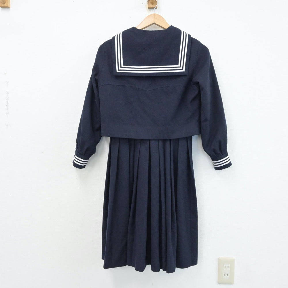 【中古】栃木県 共立女子中学高等学校 女子制服 3点（セーラー服・スカート）sf014076