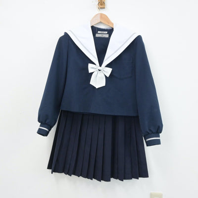 【中古】愛知県 西春高等学校 女子制服 3点（セーラー服・スカート）sf014078