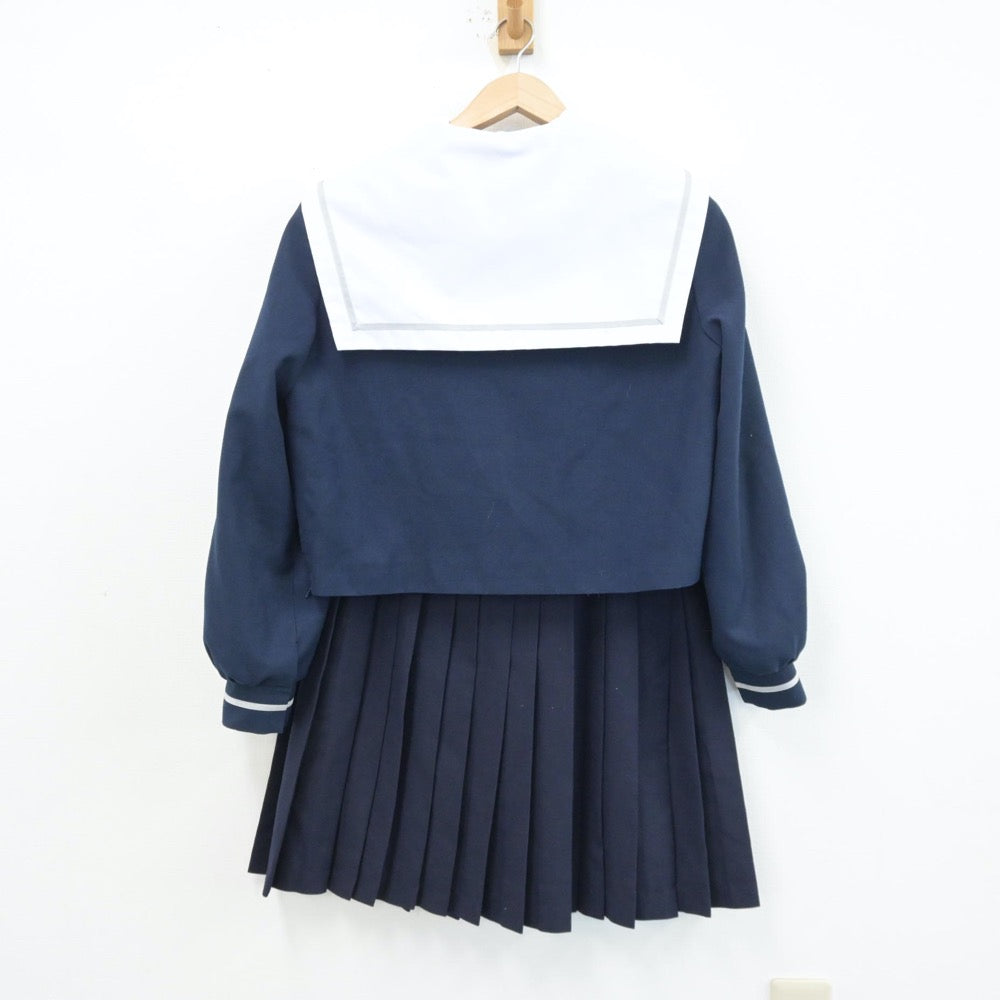 【中古】愛知県 西春高等学校 女子制服 3点（セーラー服・スカート）sf014078