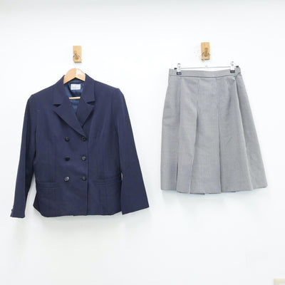 【中古】愛媛県 上浮穴高等学校 女子制服 2点（ブレザー・スカート）sf014081