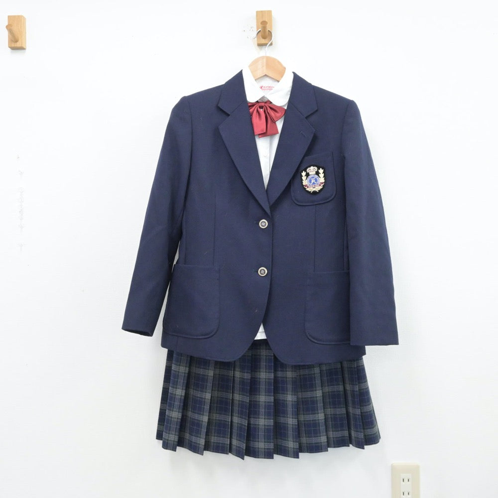 【中古】長野県 広徳中学校 女子制服 5点（ブレザー・シャツ・ニット・スカート）sf014091