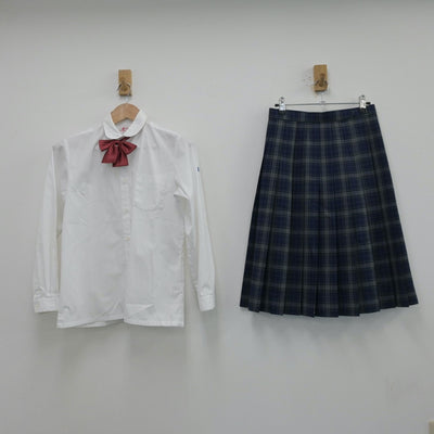 【中古】長野県 広徳中学校 女子制服 5点（ブレザー・シャツ・ニット・スカート）sf014091